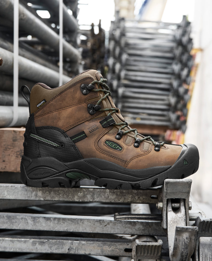 Men's Pittsburgh Energy 6 Waterproof Boot (Carbon Toe)  |  Cascade Brown/Greener Pastures - Image 7